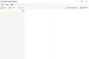 Outlook Backup Restore - náhled
