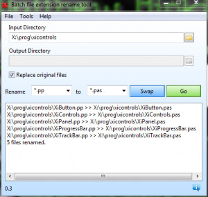 Batch File Extension Renamer - náhled