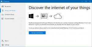 Windows 10 IoT Core Dashboard  - náhled