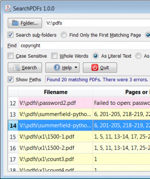 SearchPDFs - náhled