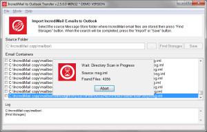 IncrediMail to Outlook Transfer - náhled