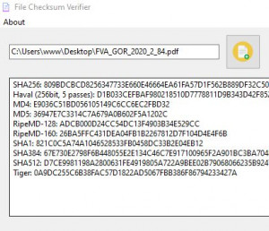 File Checksum Verifier - náhled