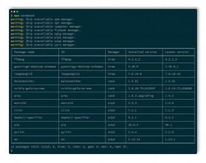 Meta Package Manager - náhled