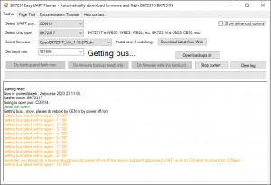 BK7231 GUI Flash Tool - náhled
