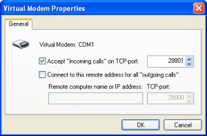 Virtual Modem - náhled