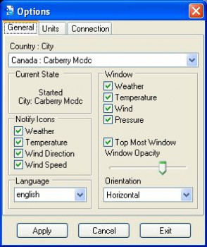 WeatherNotify - náhled