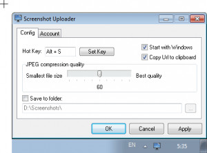 Screenshot Uploader - náhled