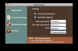 AppDefender - náhled