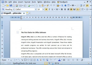 Kingsoft Writer Free - náhled