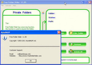 Free Folder Hider - náhled