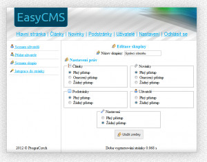 EasyCMS - náhled