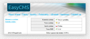 EasyCMS - náhled