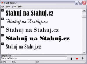 Font Viewer - náhled