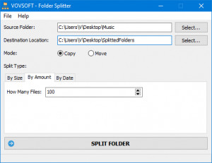 Folder Splitter - náhled