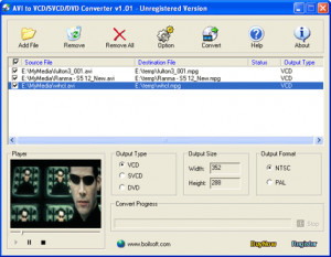 AVI to VCD/SVCD/DVD Converter - náhled