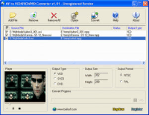 AVI to VCD/SVCD/DVD Converter - náhled