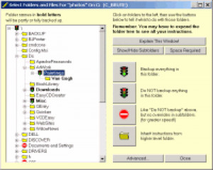 Backup to CD-RW - náhled