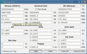 Byte Calculator - náhled