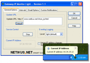 Gateway IP Monitor - náhled