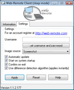 Web-Remote - náhled