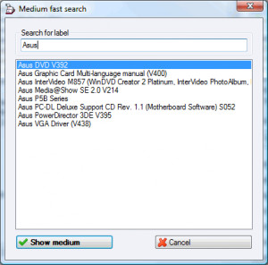 Search Backups - náhled