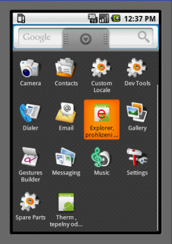Android Explorer - náhled
