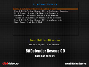BitDefender Rescue CD  - náhled