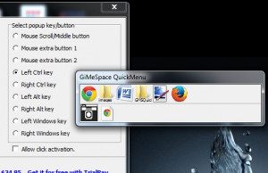 GiMeSpace QuickMenu - náhled