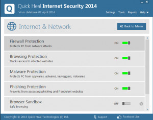 Quick Heal Internet Security - náhled