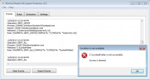 NoVirusThanks File System Protector - náhled