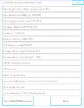 System Information Tool  - náhled