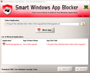 Smart Windows App Blocker - náhled