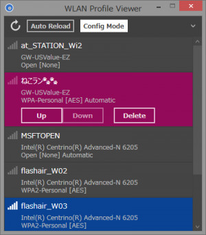 WLAN Profile Viewer - náhled