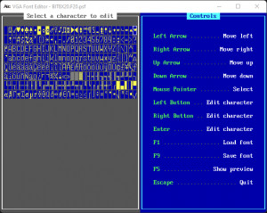 VGA Font Editor - náhled