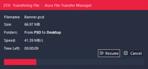 Aura File Transfer Manager - náhled