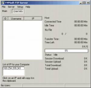 TYPSoft FTP Server - náhled