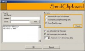 SendClipboard - náhled