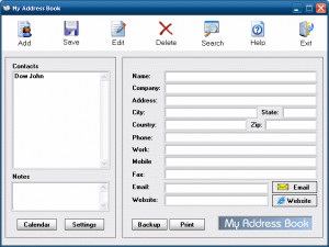 My Address Book - náhled