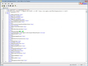 plist Editor for Windows - náhled