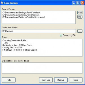 Easy Backup - náhled