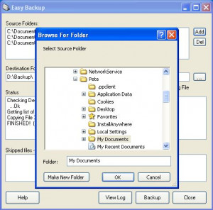 Easy Backup - náhled