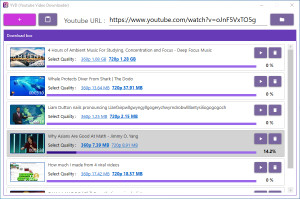 YVD Youtube Video Downloader - náhled