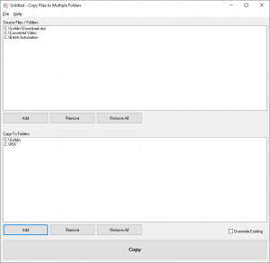 Copy Files to Multiple Folders - náhled