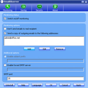 EmailObserver - náhled