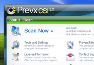 Prevx CSI - Free Malware Scanner - náhled