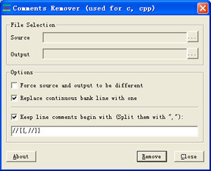 Comments Remover - náhled