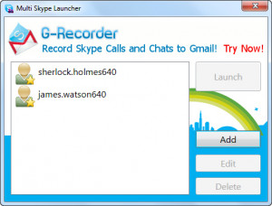 Multi Skype Launcher - náhled