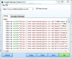 Simple Sitemap Creator - náhled