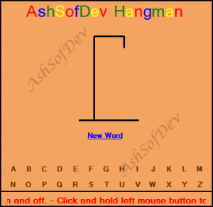 AshSofDev Hangman - náhled