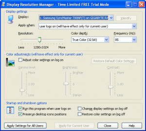 Display Resolution Manager - náhled